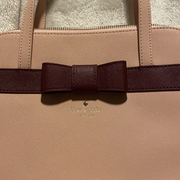 Kate Spade satchel-Medium pink & burgundy - Picture 4 of 6